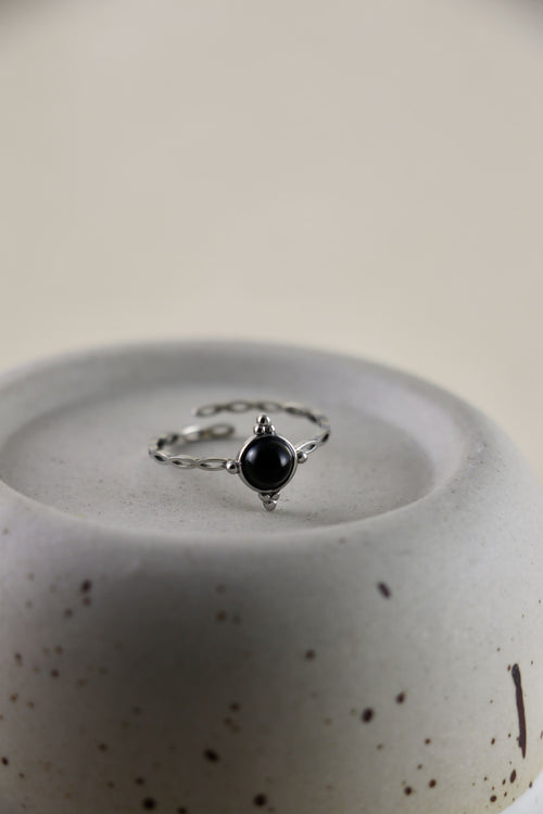 I AM limitless - Anello in Onice Compasso Argento