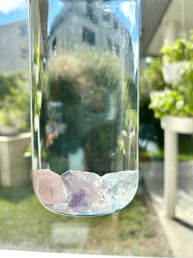 I AM harmony - Wassersteinmischung Rosenquarz, Amethyst & Bergkristall