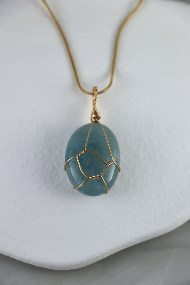 I AM clear - Aquamarin Halskette