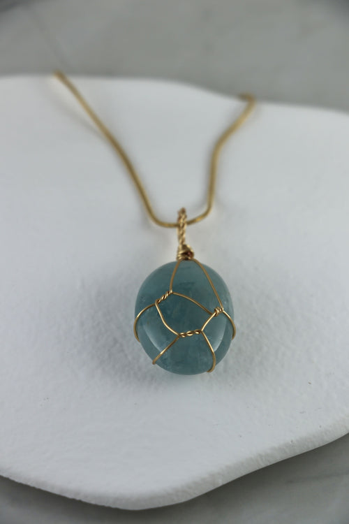 I AM clear - Aquamarin Halskette