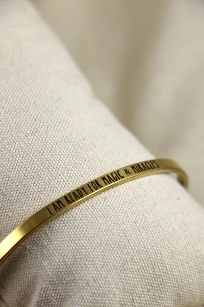 🎁 Mantra Armband - I am ready for magic & miracles (100% off)