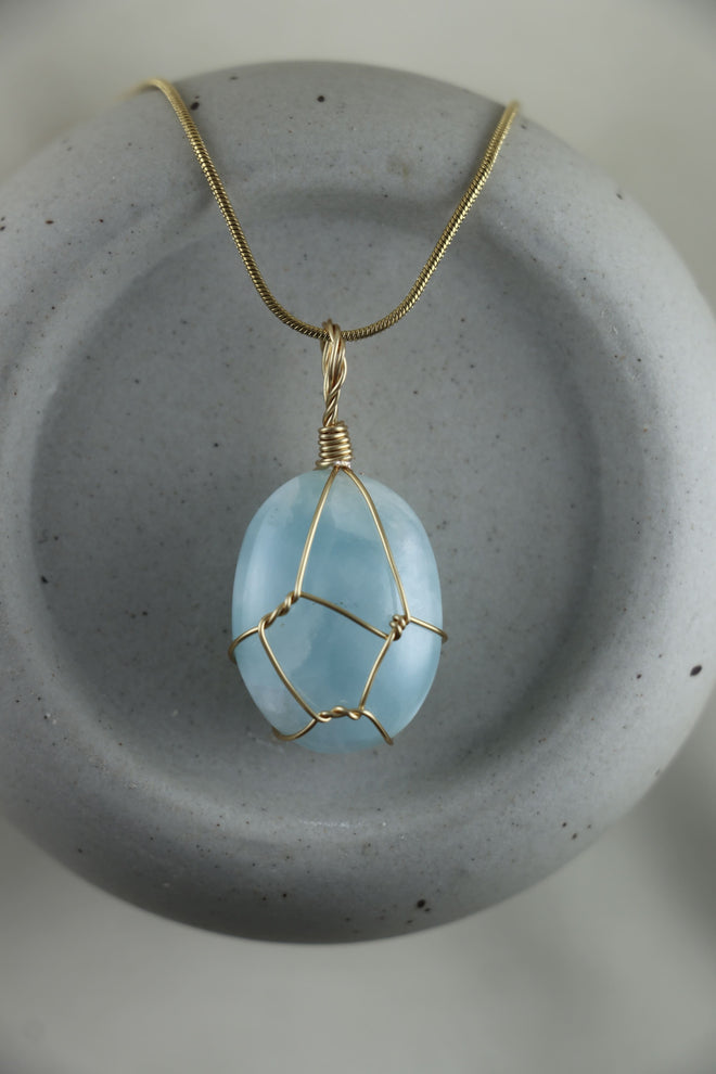 I AM inspired - Larimar Halskette Einzelstück 5