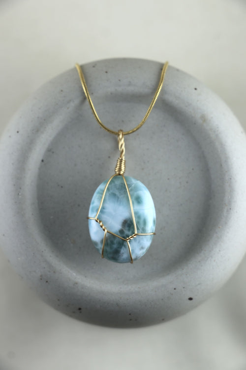 I AM inspired - Larimar Halskette Einzelstück 7