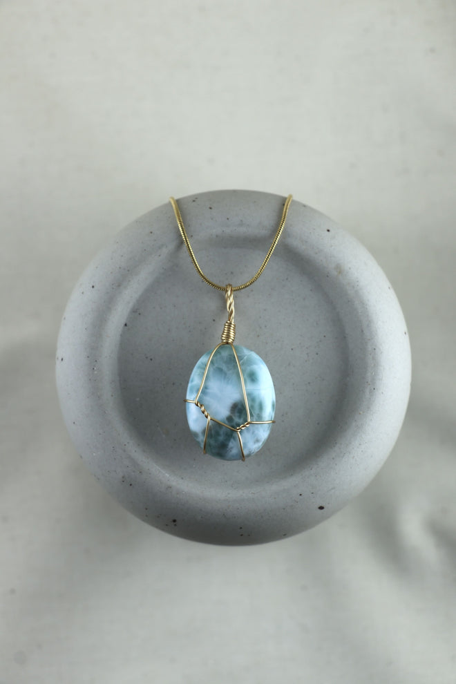 I AM inspired - Larimar Halskette Einzelstück 7