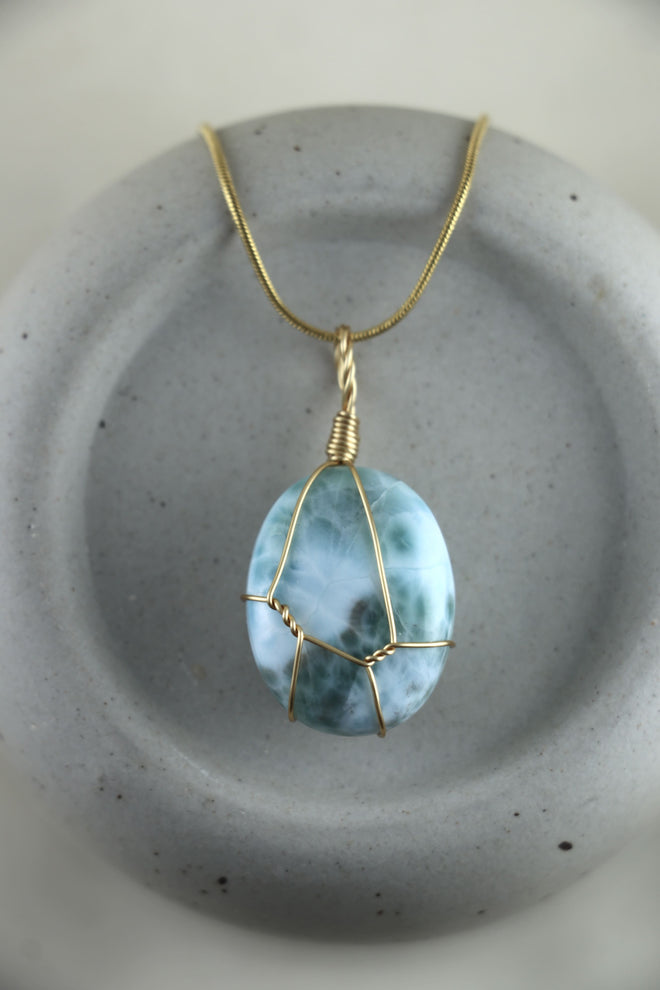 I AM inspired - Larimar Halskette Einzelstück 7