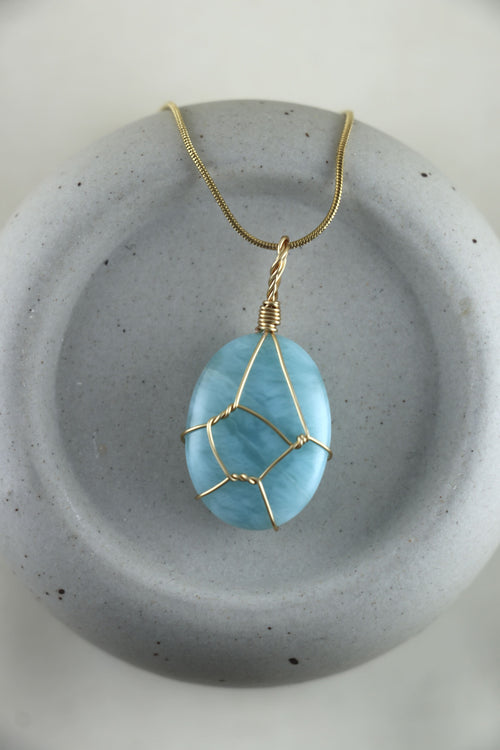 I AM inspired - Larimar Halskette Einzelstück 6