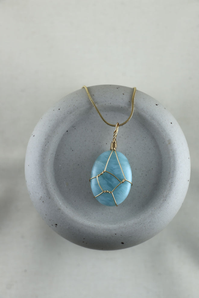 I AM inspired - Larimar Halskette Einzelstück 6