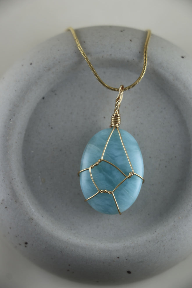 I AM inspired - Larimar Halskette Einzelstück 6