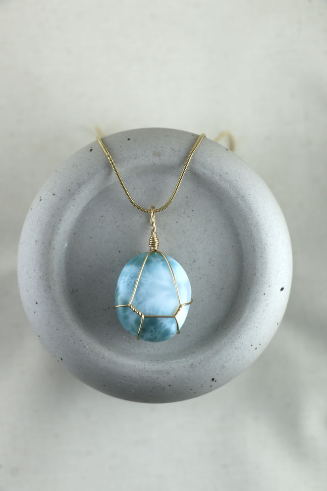 I AM inspired - Larimar Halskette Einzelstück 1