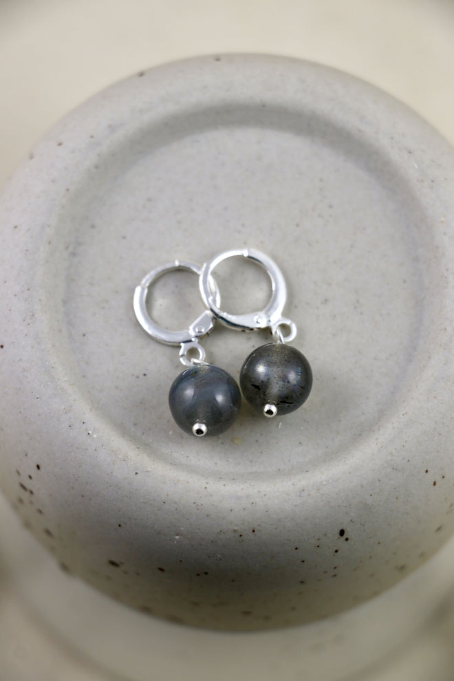 I AM magical - Orecchini a sfera in Labradorite Argento
