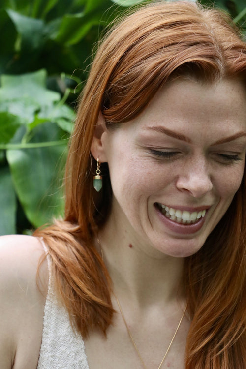 I AM whole - Boucles d'oreilles Aventurine point