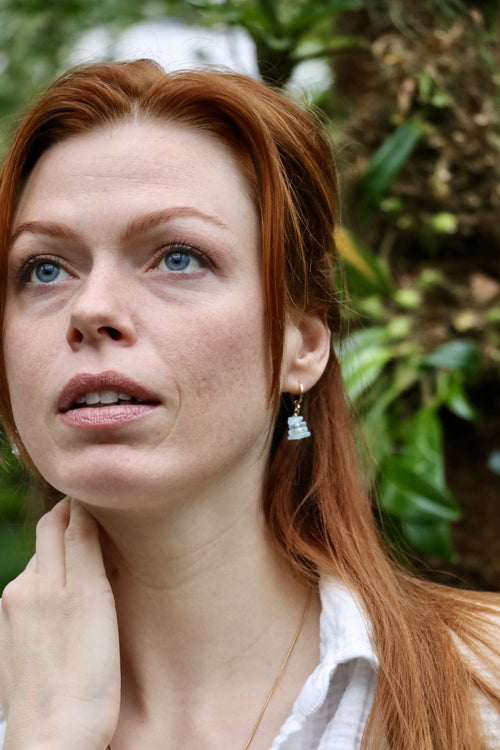 I AM clear - Boucles d'oreilles aigue-marine
