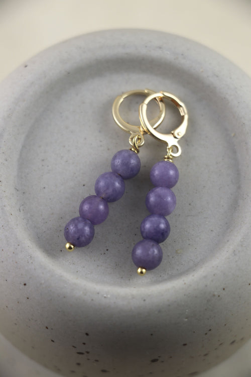 I AM blessed - Boucles d'oreilles Angelite 4 boules