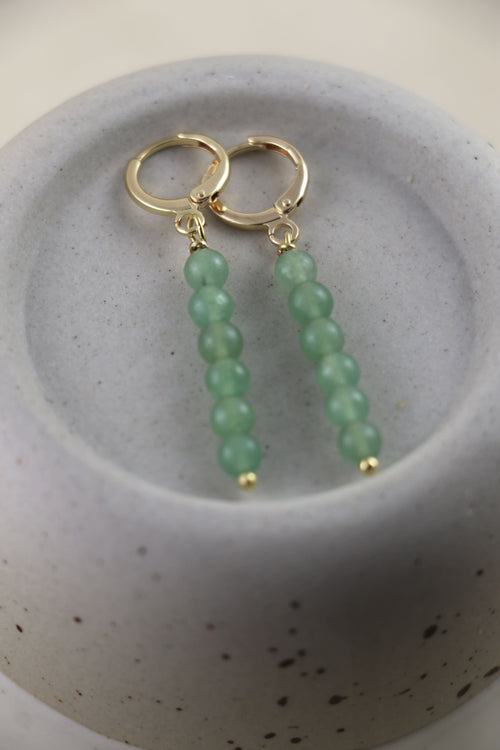 I AM abundant - Boucles d'oreilles Aventurine 6 boules