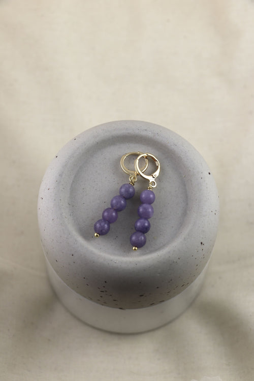 I AM blessed - Boucles d'oreilles Angelite 4 boules