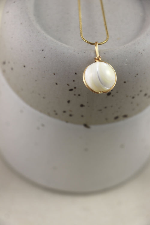I AM beautiful - Collier Nacre Sphère