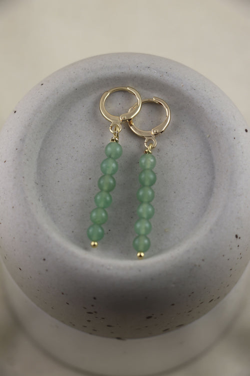 I AM abundant - Boucles d'oreilles Aventurine 6 boules