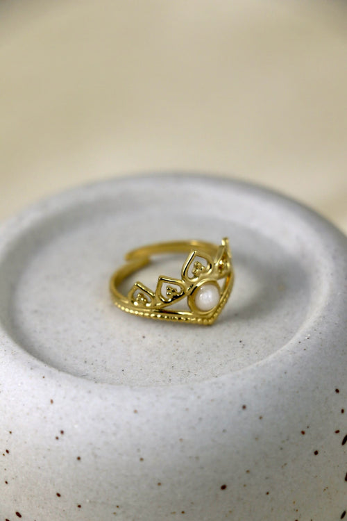 I AM beautiful – Bague en nacre couronne