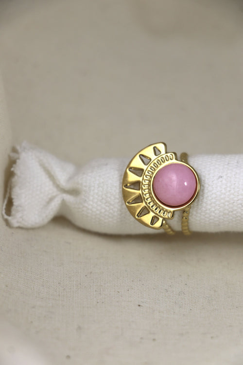 I AM love - Bague en quartz rose Rise