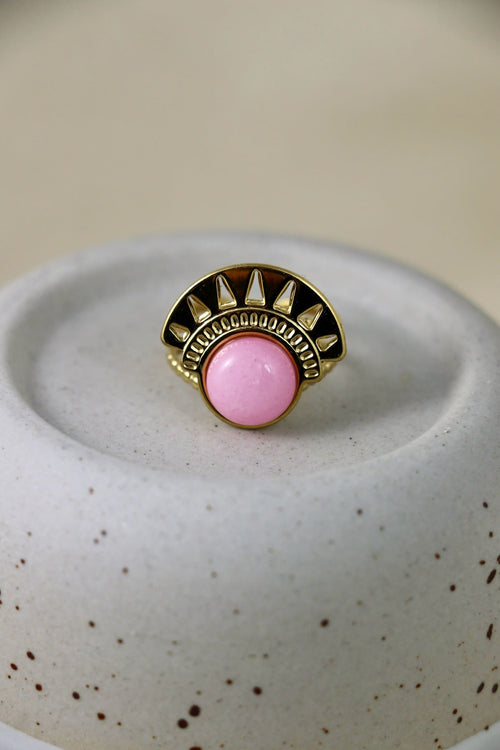 I AM love - Bague en quartz rose Rise