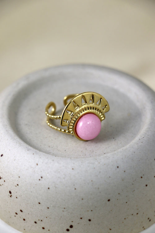 I AM love - Bague en quartz rose Rise