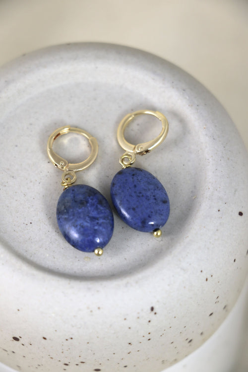 I AM easy - Boucles d'oreilles en dumortierite