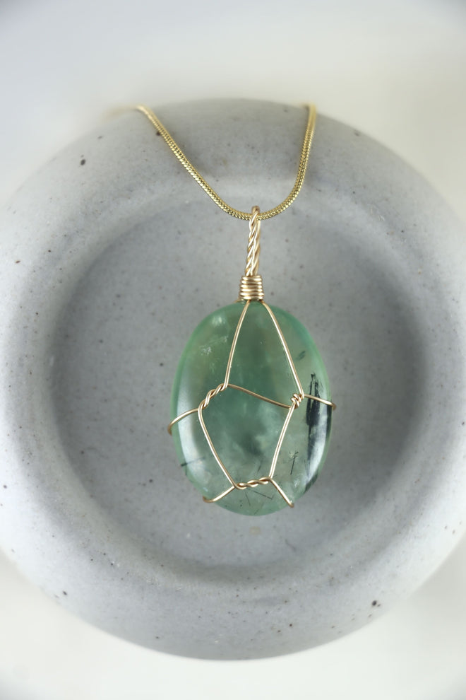 I AM intuitive - Collana Prehnite