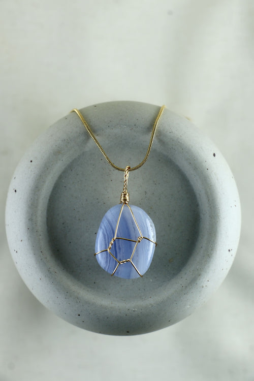 I AM growing - Chalcedon Halskette