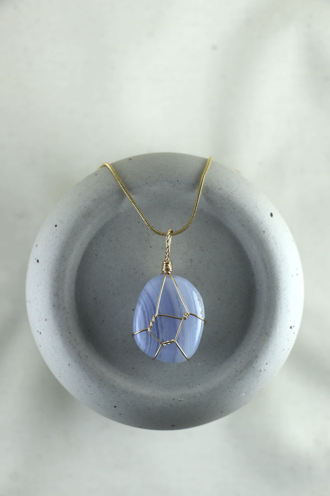 I AM growing - Chalcedon Halskette
