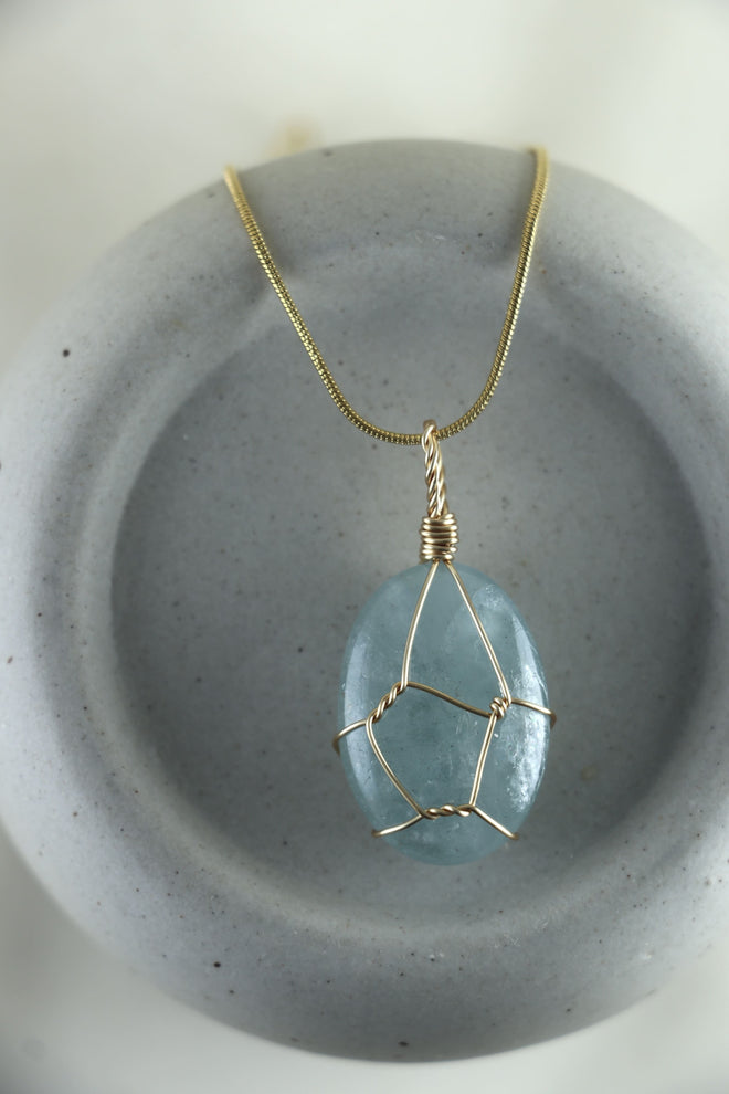 I AM clear - Collier aigue-marine