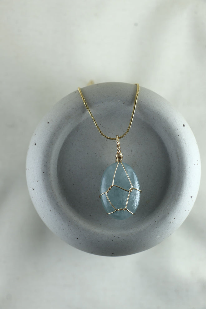 I AM clear - Collier aigue-marine