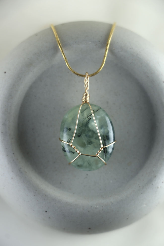 I AM intuitive - Collana Prehnite