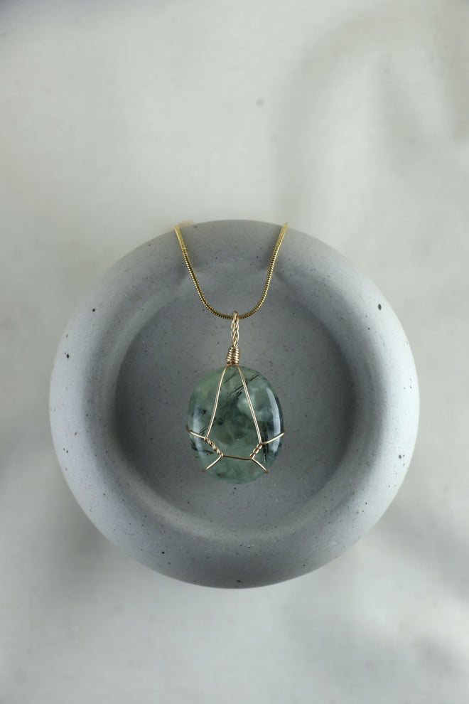 I AM intuitive - Collana Prehnite