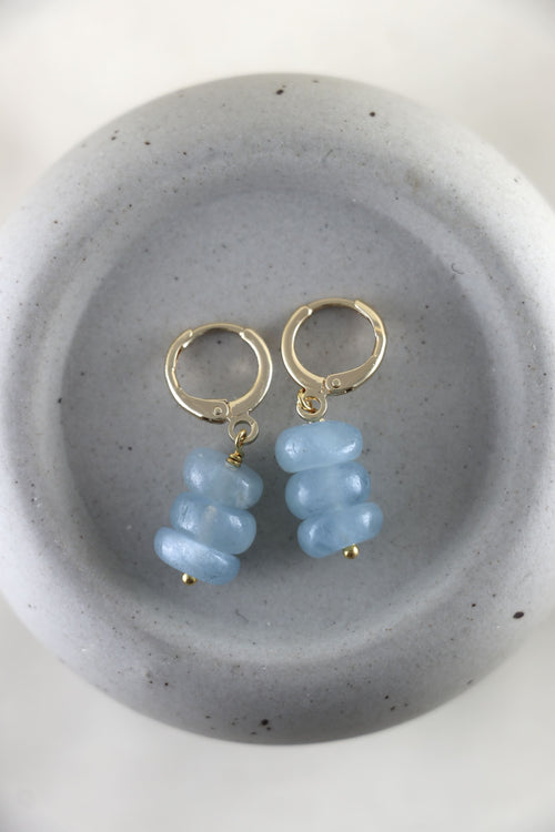 I AM clear - Boucles d'oreilles aigue-marine