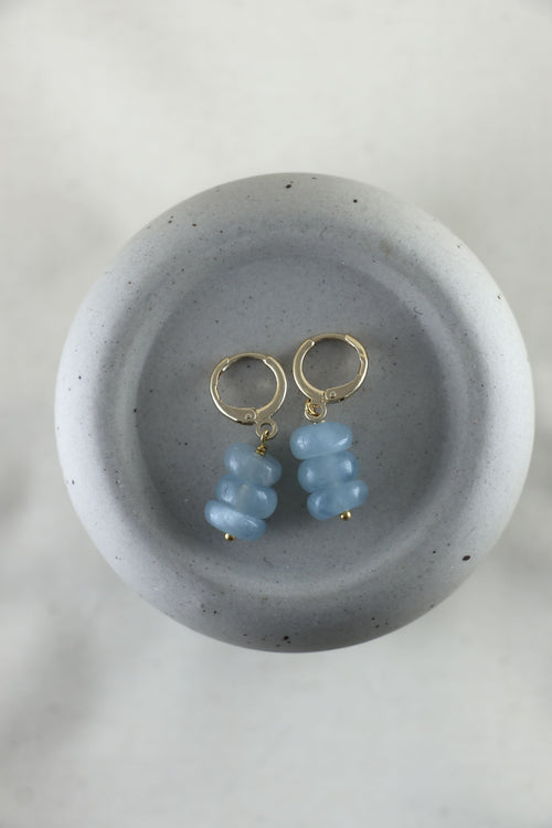 I AM clear - Boucles d'oreilles aigue-marine