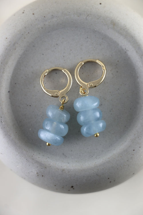 I AM clear - Boucles d'oreilles aigue-marine