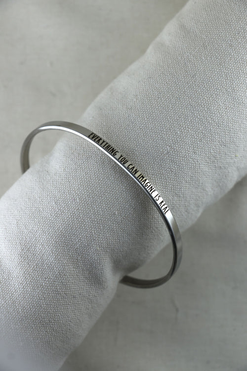 Mantra Armband - Everything you can imagine is real Silber