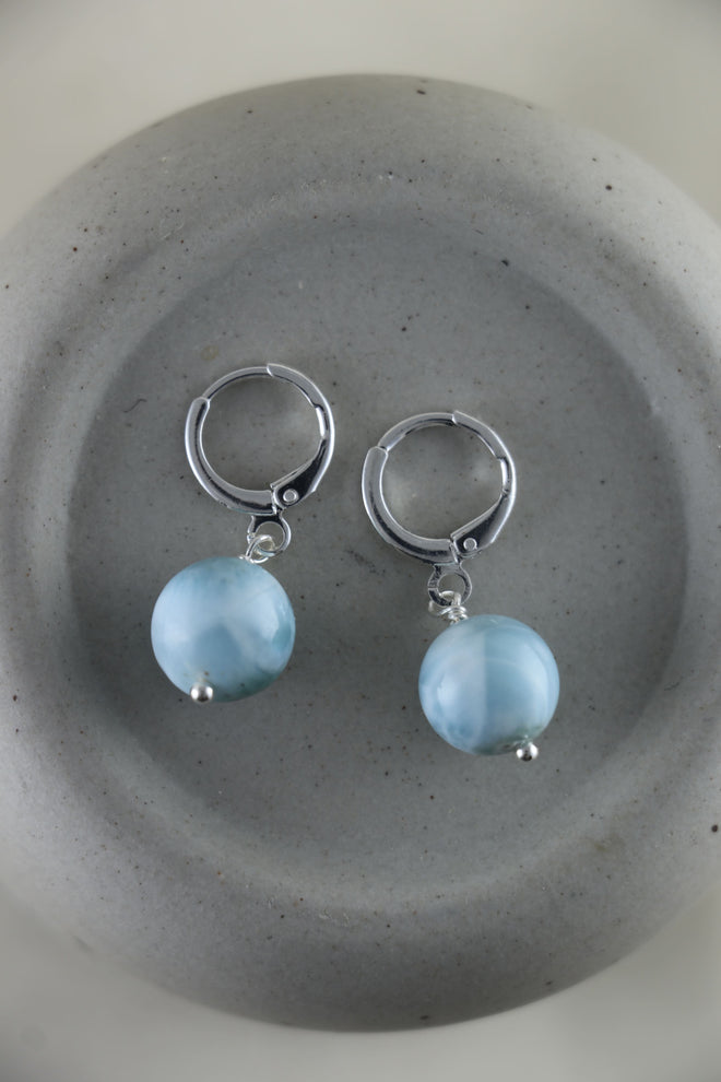 I AM inspired - Larimar Ohrringe Silber