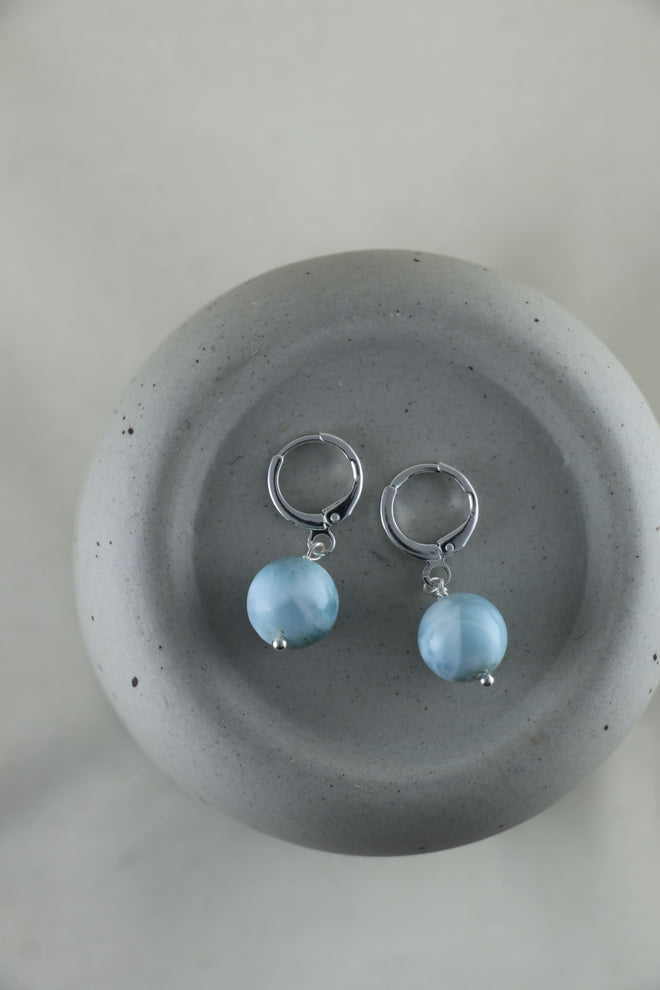 I AM inspired - Larimar Ohrringe Silber