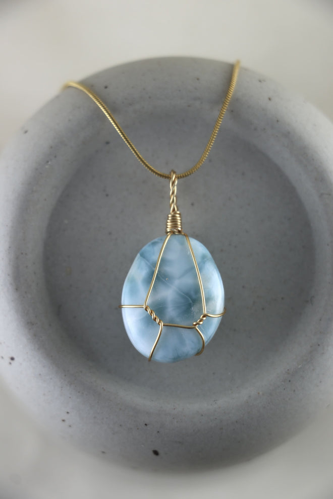 I AM inspired - Larimar Halskette Einzelstück 4