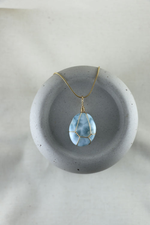 I AM inspired - Collier Larimar Pièces Uniques