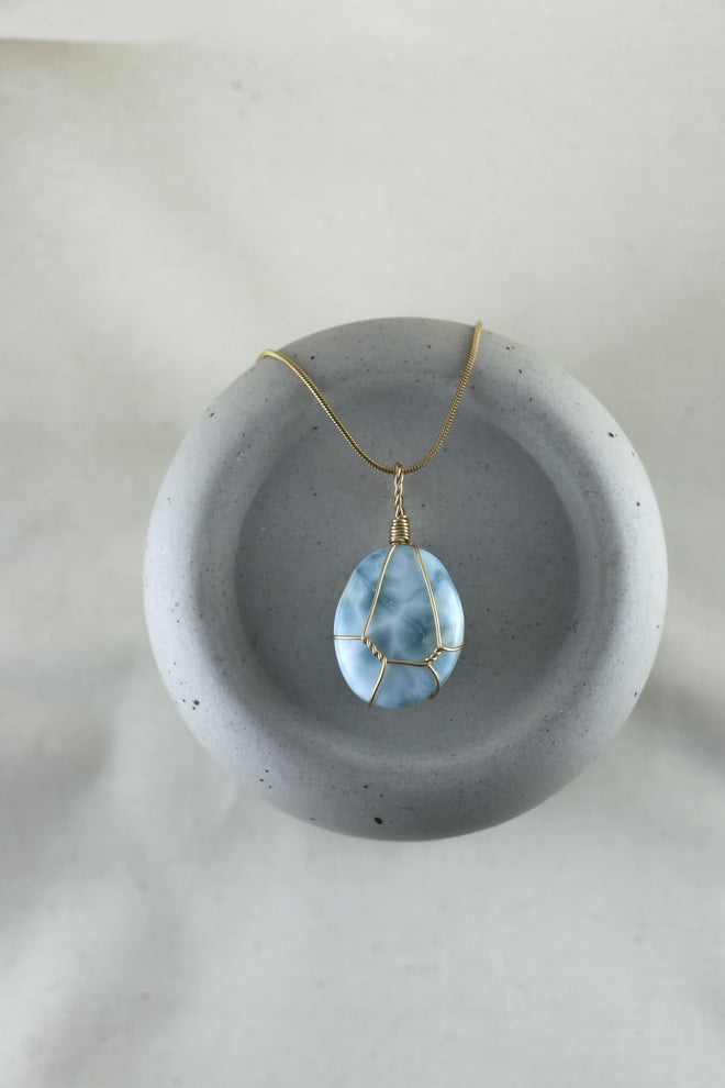 I AM inspired - Larimar Halskette Einzelstück 4