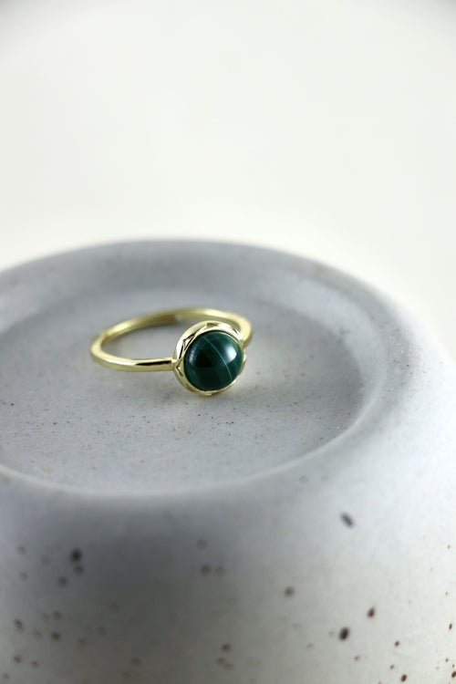 I AM pure - Malachit Ring Button