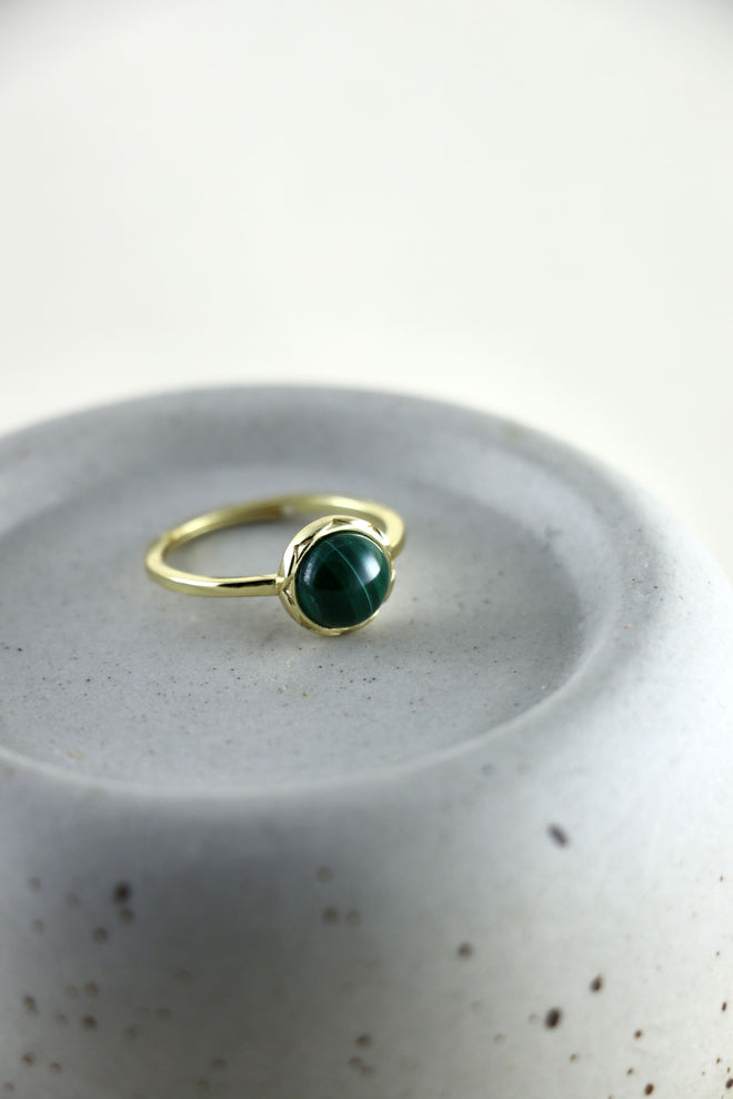 I AM pure - Malachit Ring Button