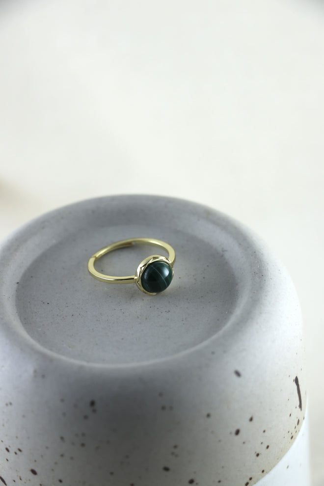 I AM pure - Malachit Ring Button