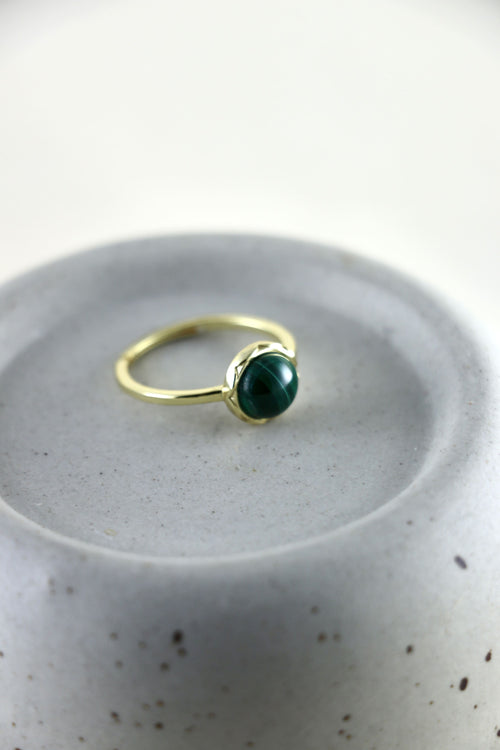 I AM pure - Malachit Ring Button