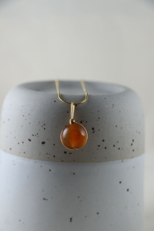 I AM unstoppable - Karneol Halskette Kugel