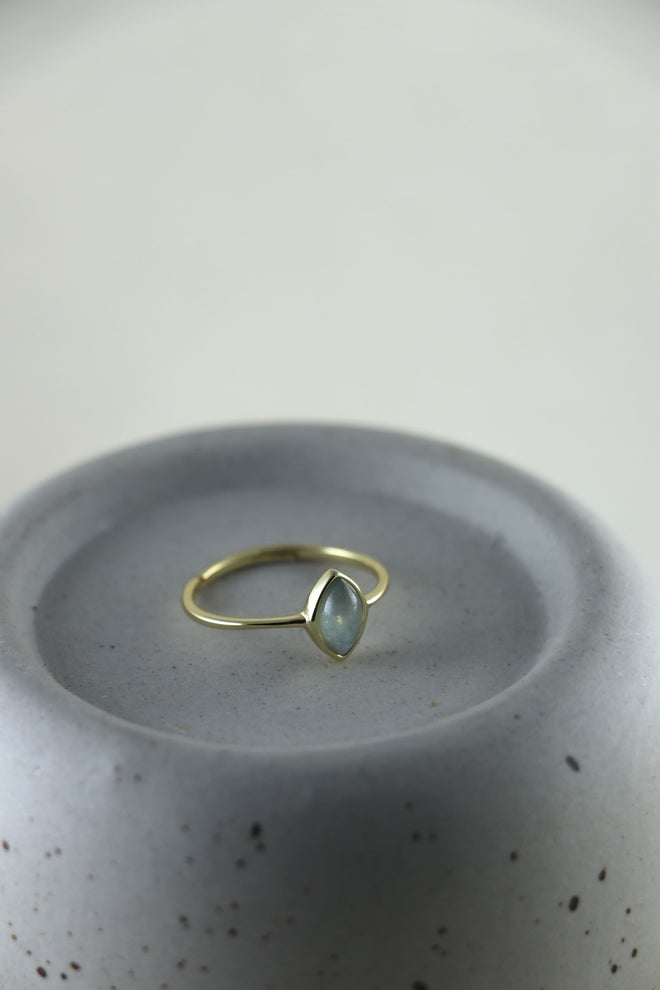 I AM clear - Aquamarin Ring Drop
