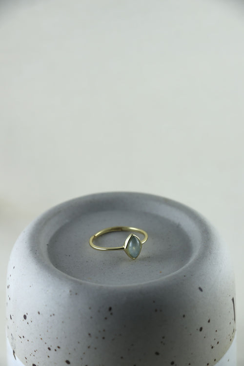 I AM clear - Aquamarin Ring Drop