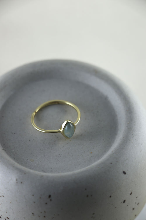 I AM clear - Aquamarin Ring Drop